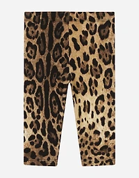 Leopard-print interlock leggings