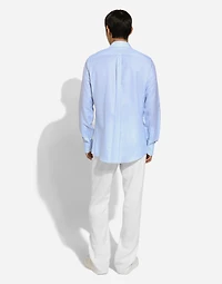 Cotton and linen Martini-fit shirt