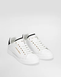 Calfskin nappa Portofino sneakers with lettering