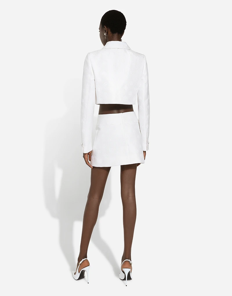 Quilted jacquard miniskirt with DG logo