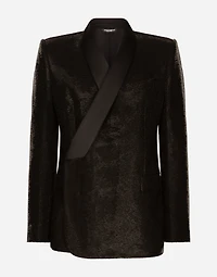 Sequined double-breasted Sicilia-fit tuxedo jacket