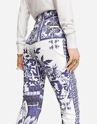 Majolica-print Grace jeans