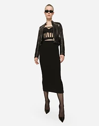 Tulle bustier top with boning