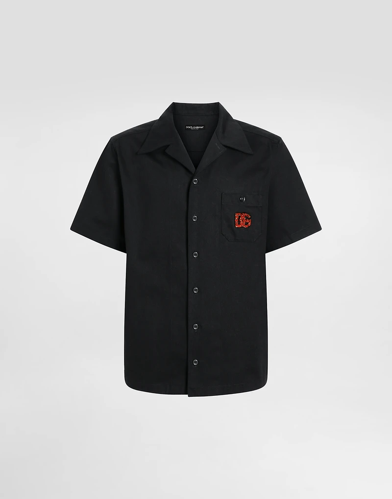 Hawaiian shirt with DG logo embroidery
