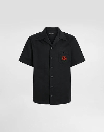 Hawaiian shirt with DG logo embroidery