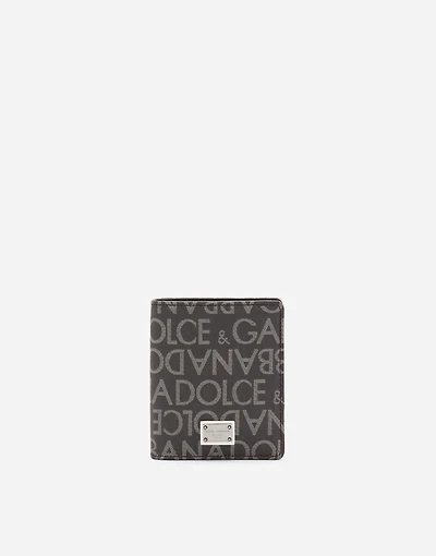 Coated jacquard bifold card holder