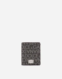 Coated jacquard bifold card holder