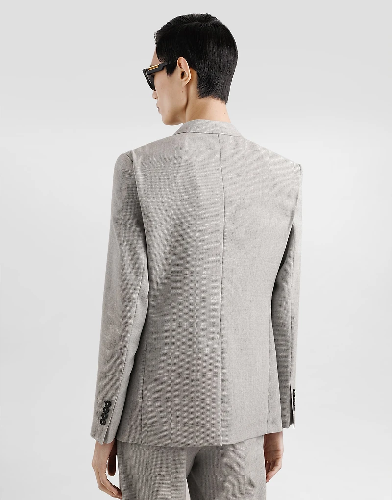Double-breasted taormina wool jacket