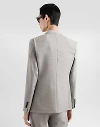 Double-breasted taormina wool jacket