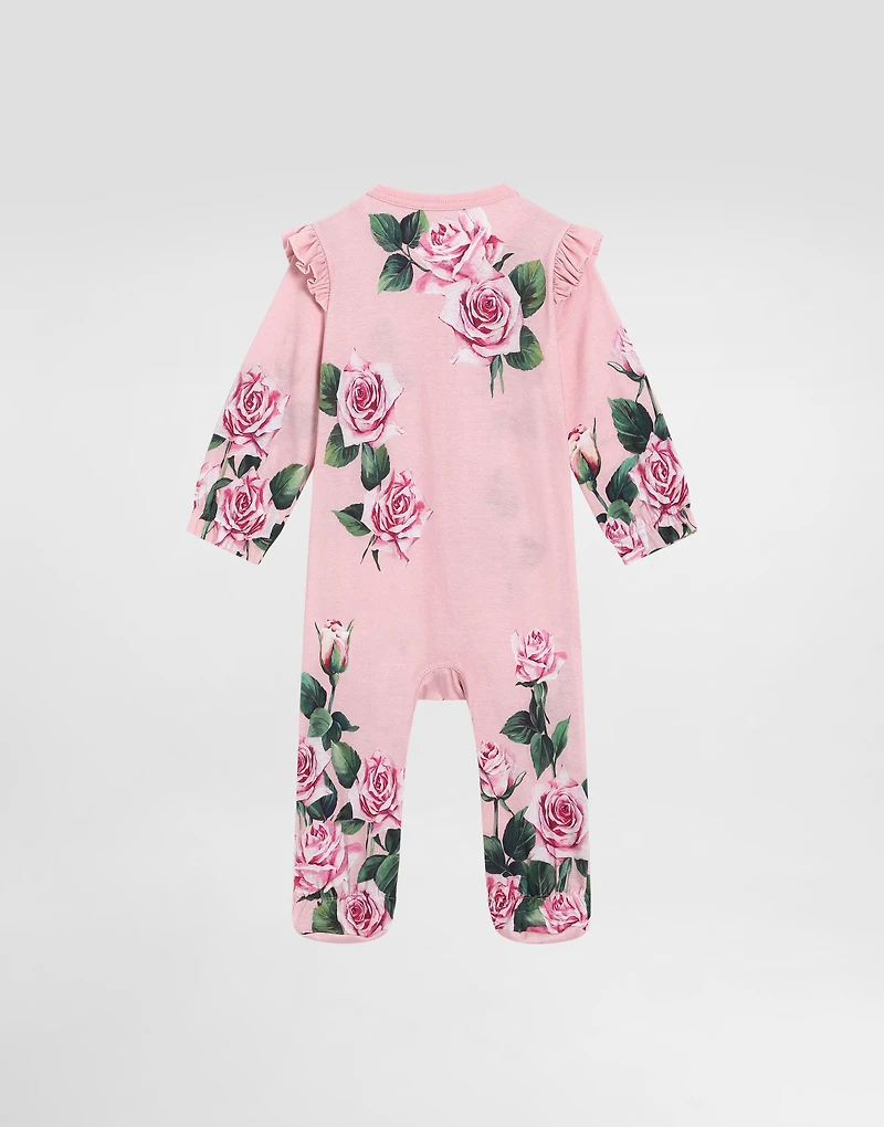 3-piece jersey gift set with rose print
