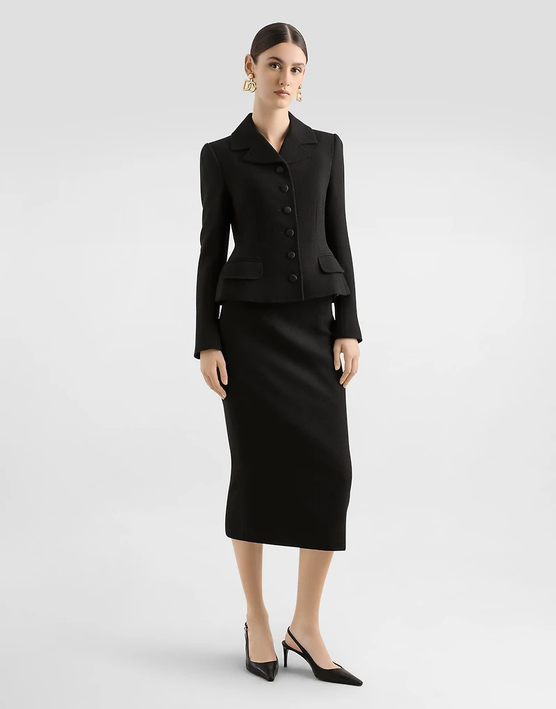 Single-breasted virgin wool jacket