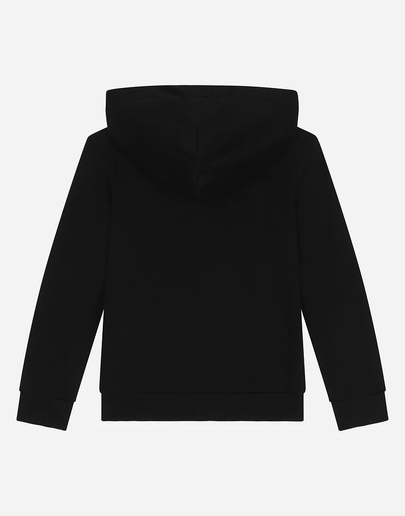 Zipped hoodie with DG logo plaque