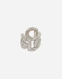 Rhinestone ring with DG logo