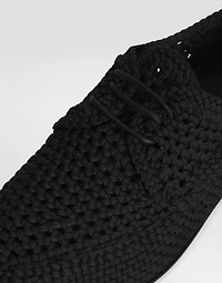 Woven fabric Derby shoes