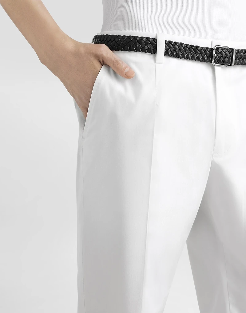 Cotton gabardine trousers