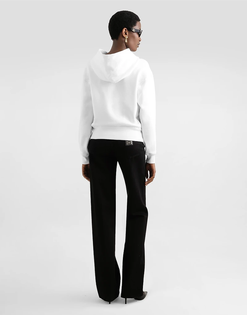 Cotton sweatshirt with embroidery