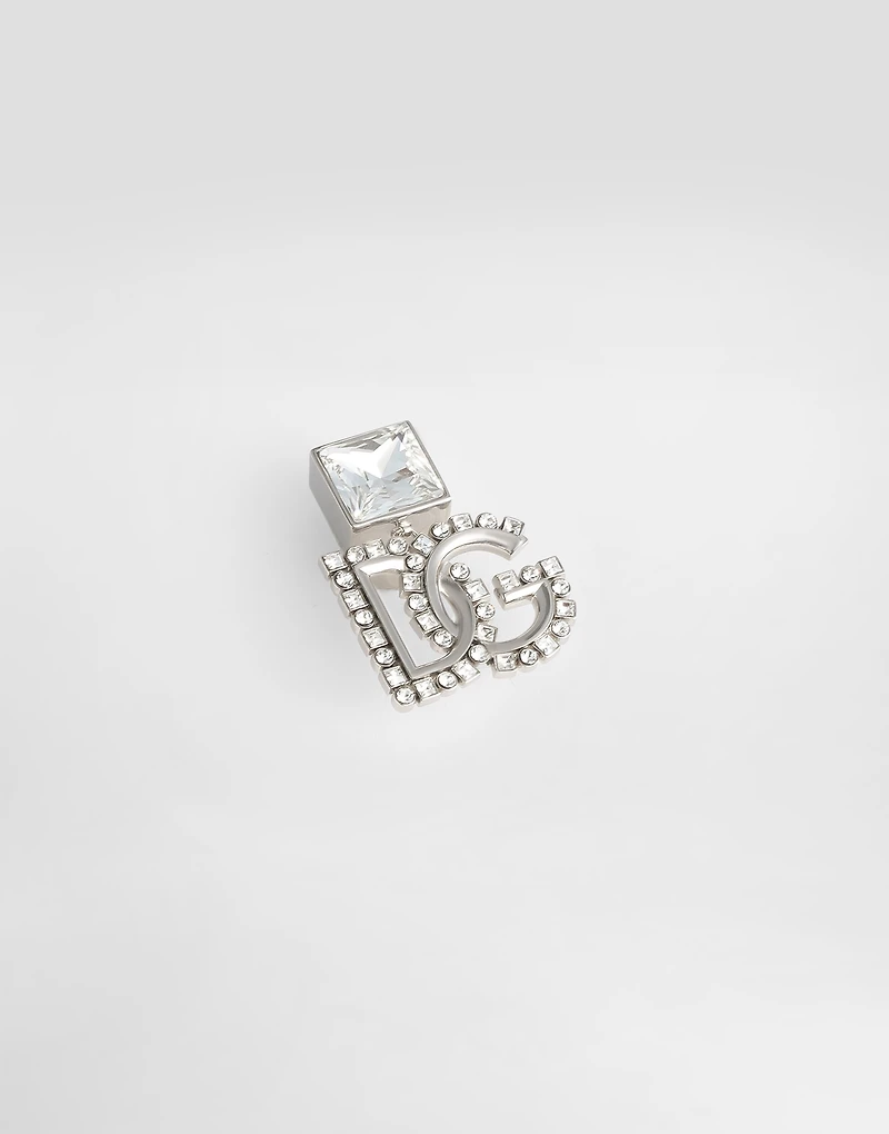 Rhinestone earrings with DG logo