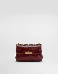 Marlene city mini bag in polished alligator