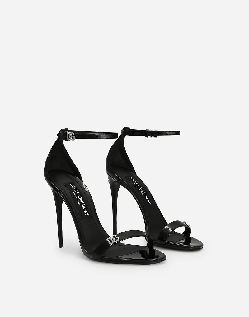 Patent leather sandals