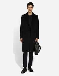 Single-breasted cashmere coat