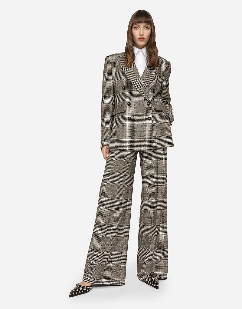 Glen plaid jacket with vents