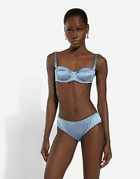 Satin balconette bra