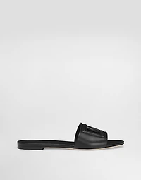Calfskin slides with DG Millennials logo