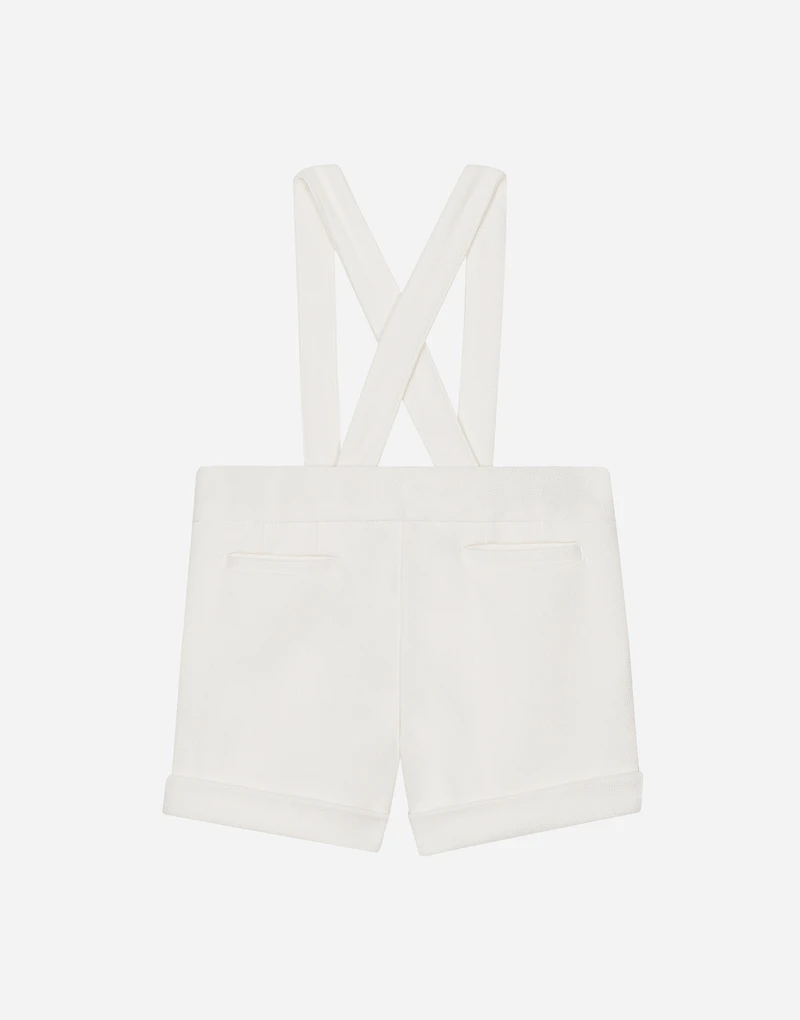 Textured jersey dungarees
