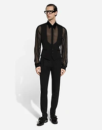 Classic gabardine tuxedo pants