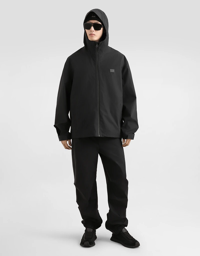 Hooded cotton jacket