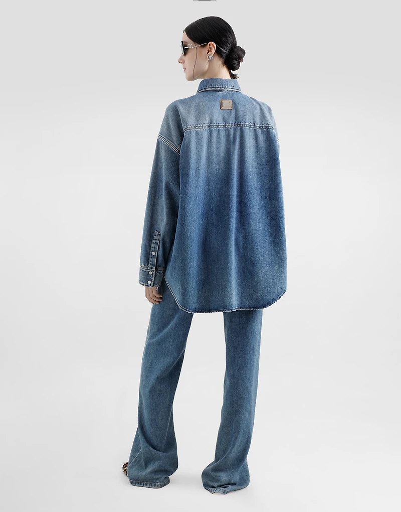 Oversize denim shirt