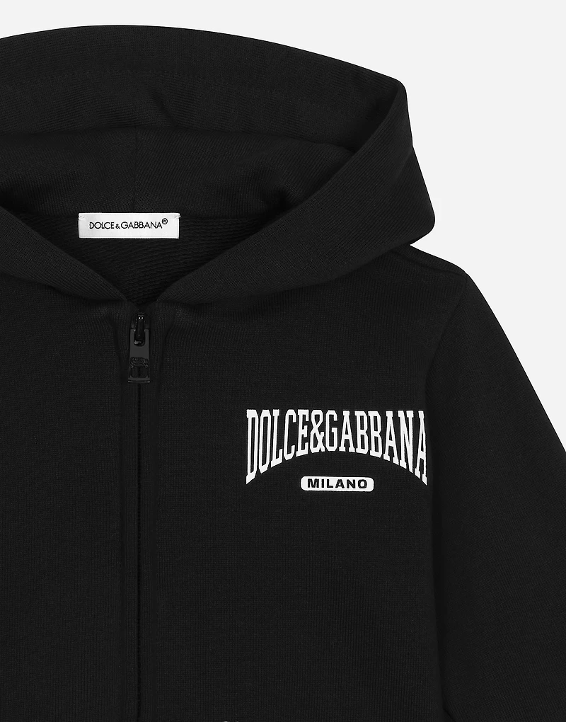 Jersey hoodie with Dolce&Gabbana logo