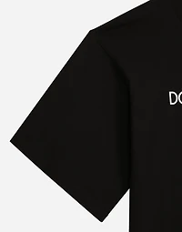 Short-sleeved cotton T-shirt with Dolce&Gabbana lettering