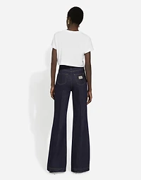 Flared denim jeans