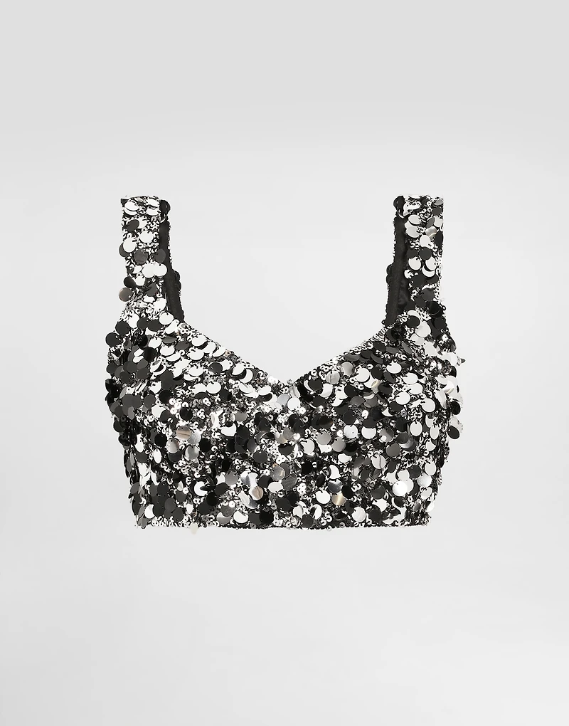 Sequined bralette top