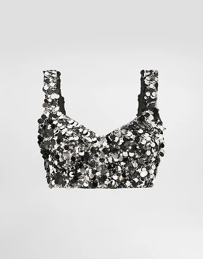 Sequined bralette top
