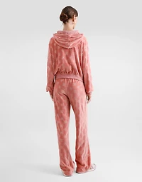 Chenille jacquard hoodie with DG logo