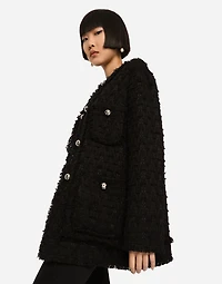 Single-breasted rush-stitch jacket