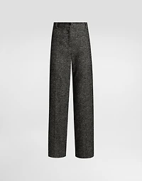 Stretch wool chevron trousers