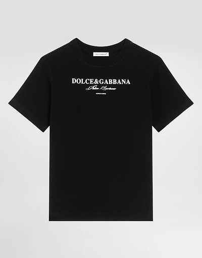 Short-sleeved jersey t-shirt with Dolce&Gabbana print