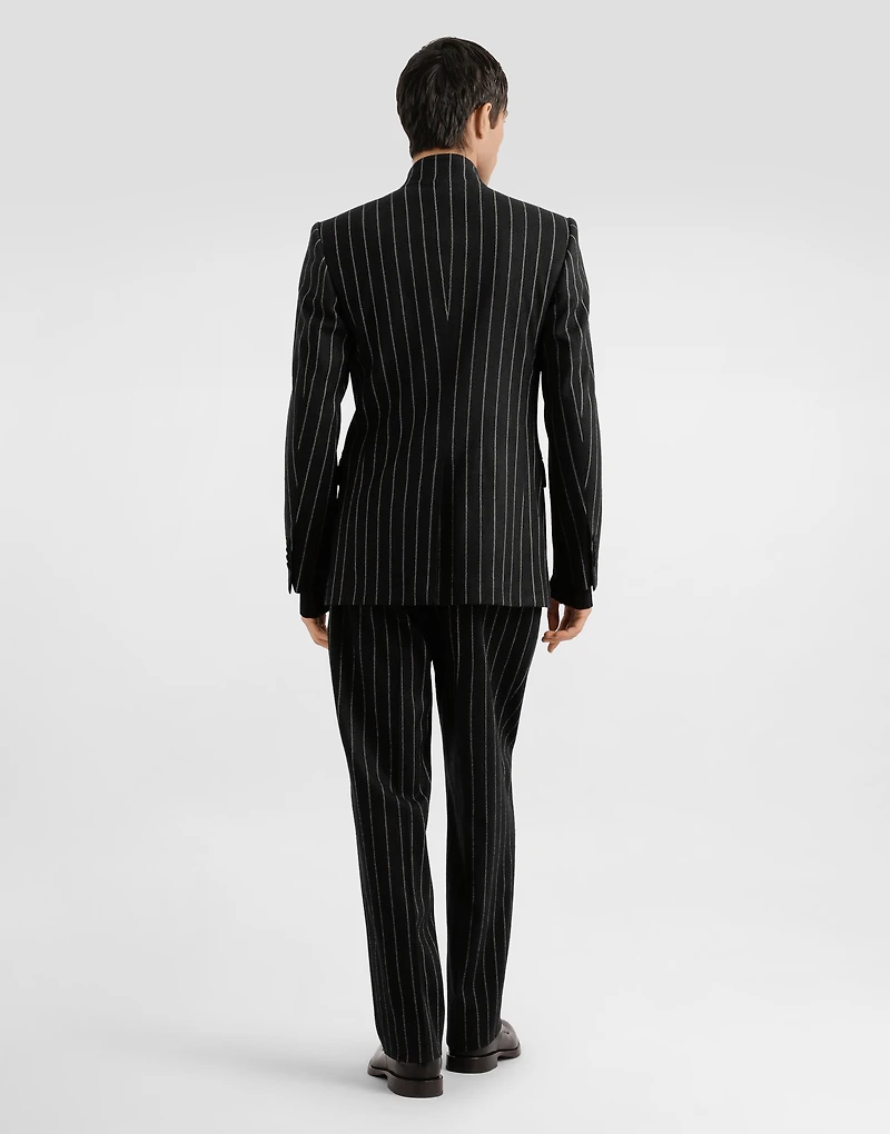 Single-breasted sicilia jacket stripedwool
