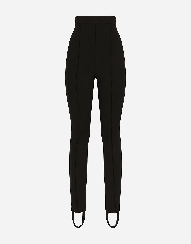Jersey Milano rib leggings with stirrups