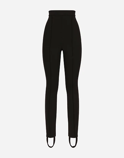 Jersey Milano rib leggings with stirrups