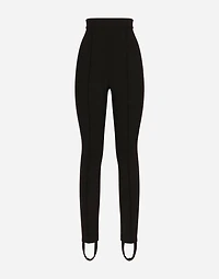 Jersey Milano rib leggings with stirrups
