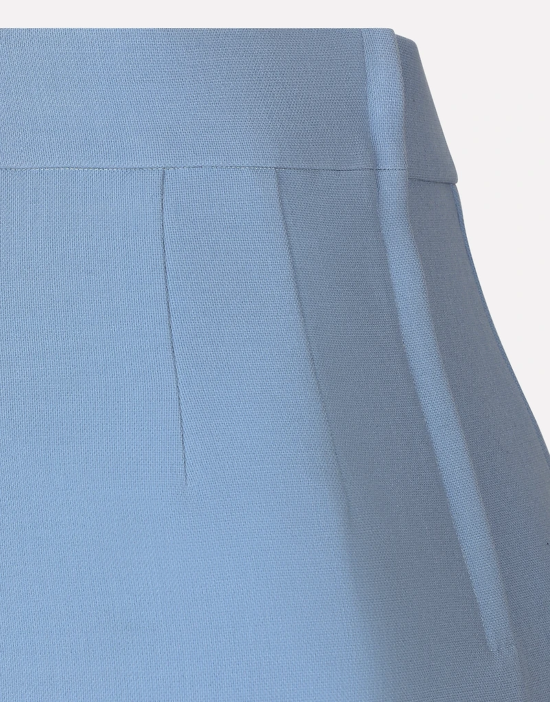 Calf-length wool crêpe pencil skirt with DG logo