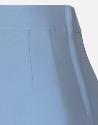 Calf-length wool crêpe pencil skirt with DG logo