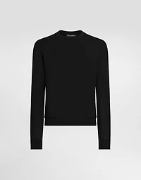 Silk crewneck pullover