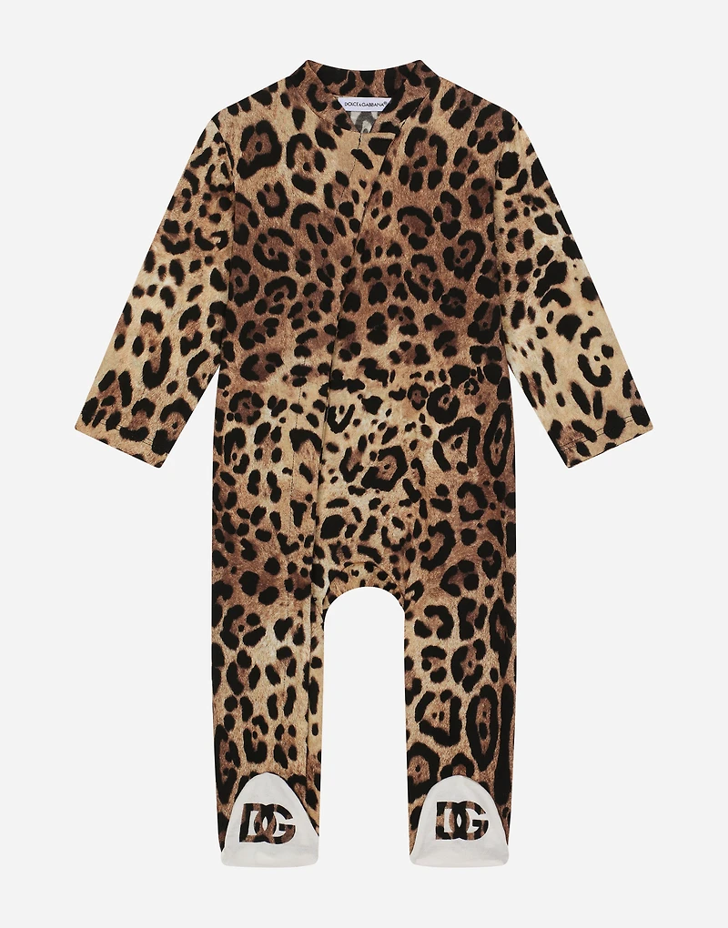 3-piece gift set leopard-print jersey