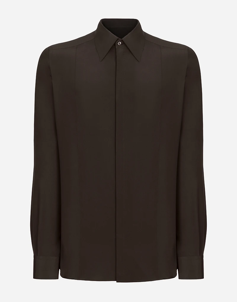 Silk Martini-fit shirt with front
