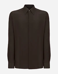 Silk Martini-fit shirt with front